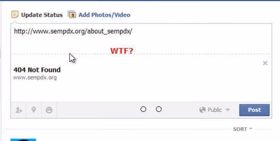 404 Not Found in Facebook