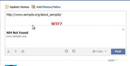 404 Not Found in Facebook