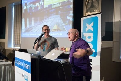 Marty Weintraub and Will Scott at SearchFest 2015