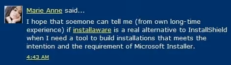 Blog comment spam