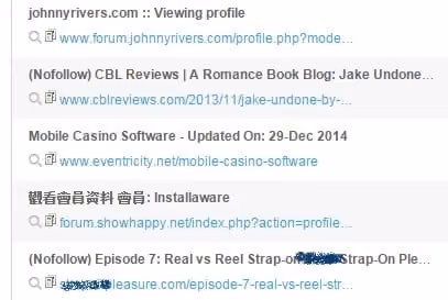 Spammy backlinks from questionable sources
