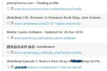 Spammy backlinks from questionable sources