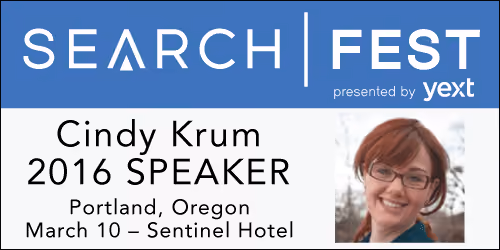 See Cindy Krum speak at SearchFest 2016