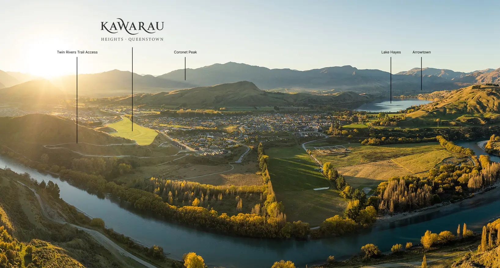 Birdseye view of Te Awa Rise Development Cambridge