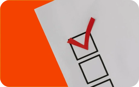 checkbox on a red background