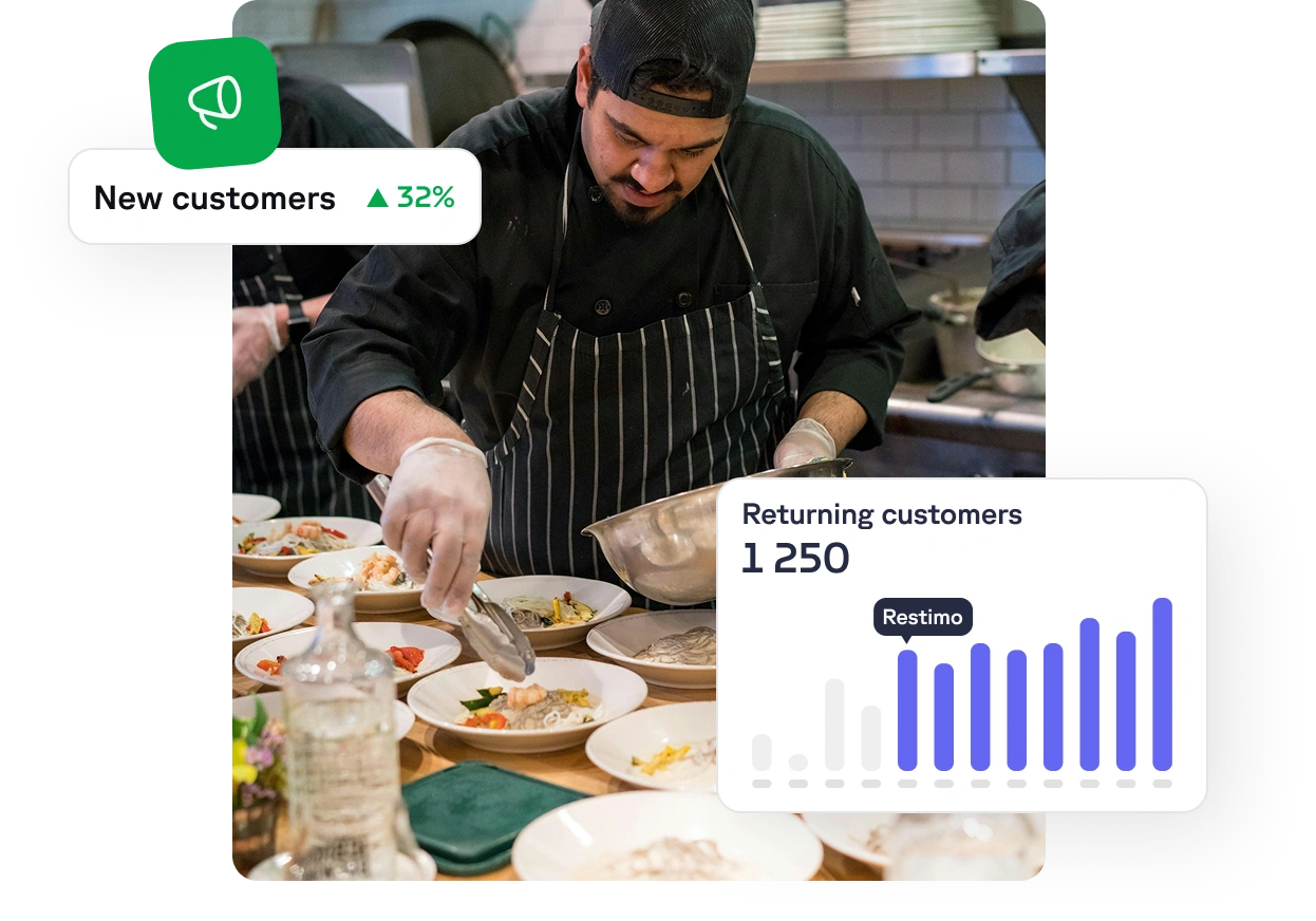 Chef preparing food in kitchen
