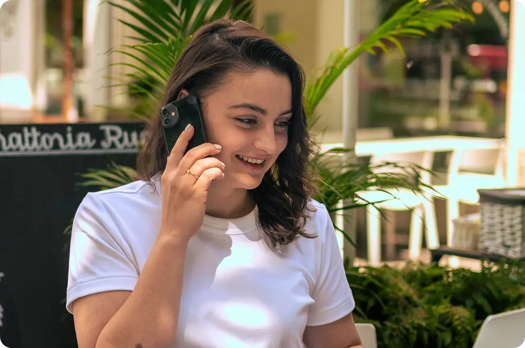 Woman talking over mobile