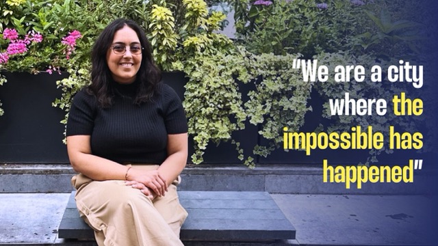 Image of Shagah being interviewed