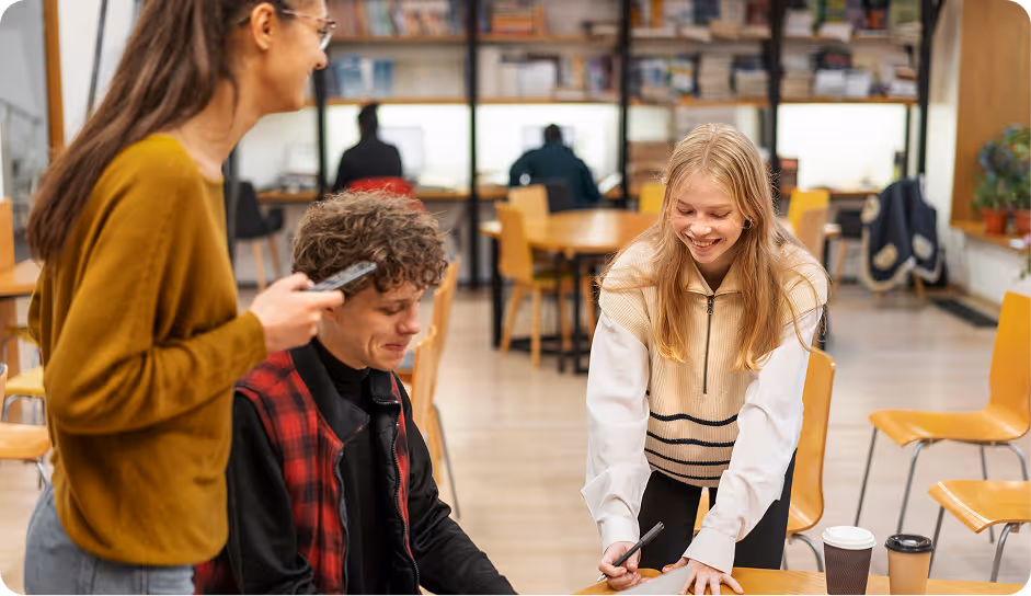 Student engaging with internship opportunities and career development