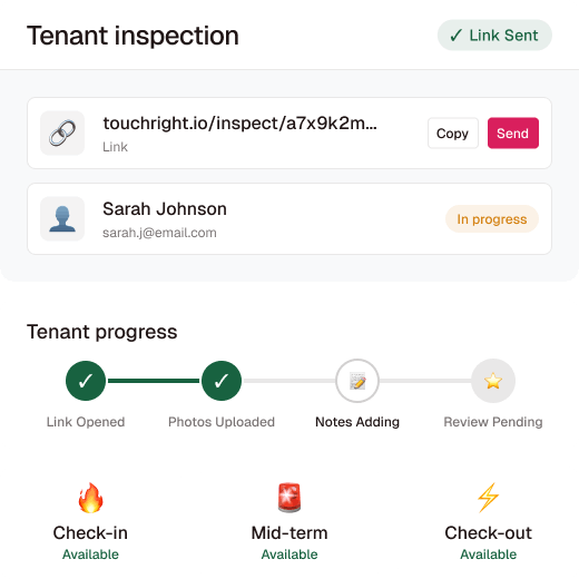 Tenant inspection image