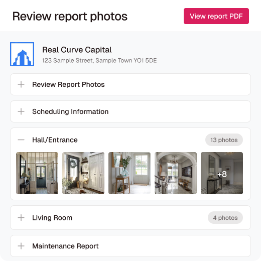 Tenant inspection image