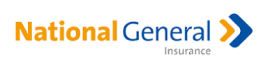 National General Insurance logo with an orange and blue arrow symbol.