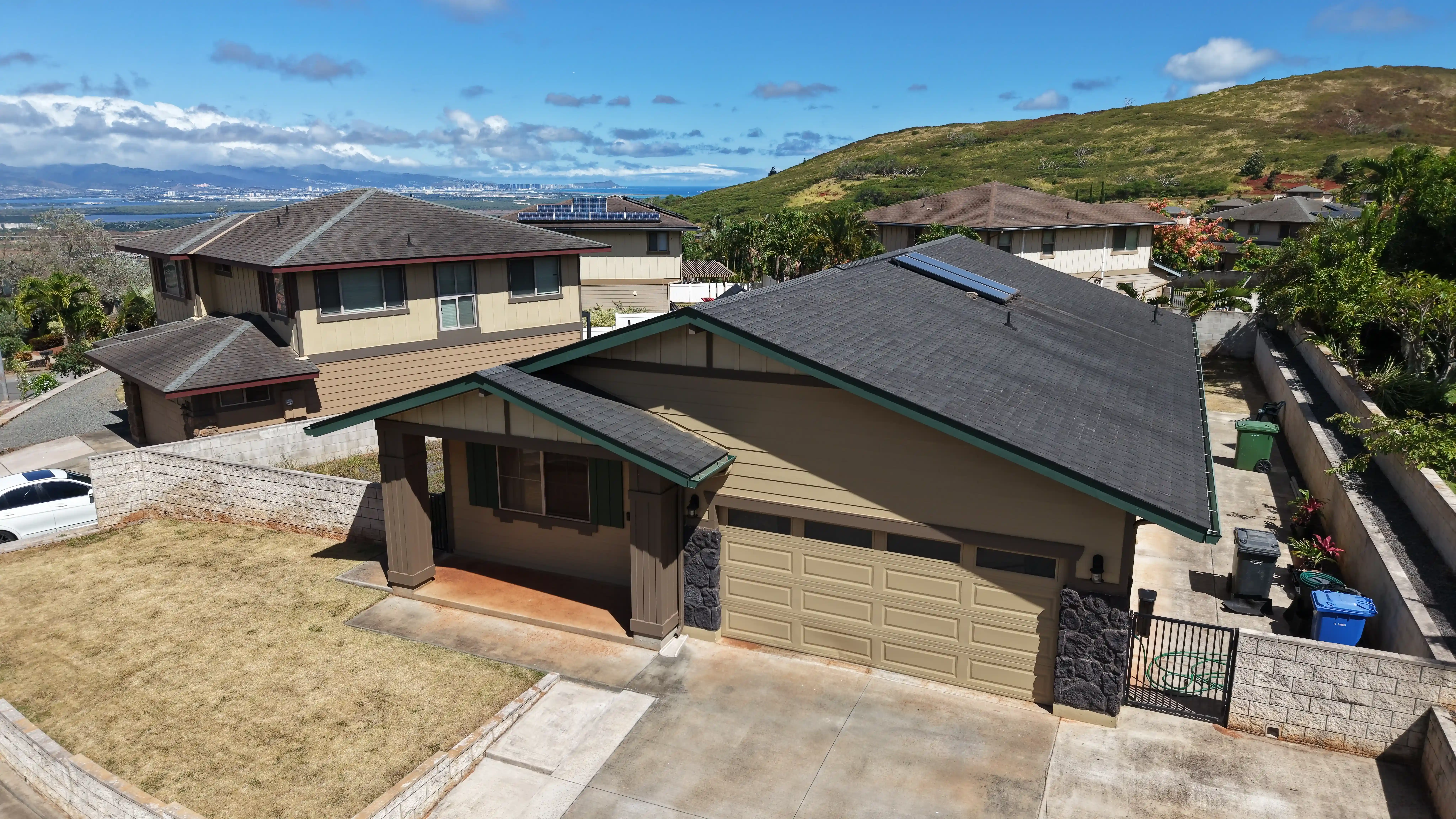 Planned community homes on a hillside in West Oahu