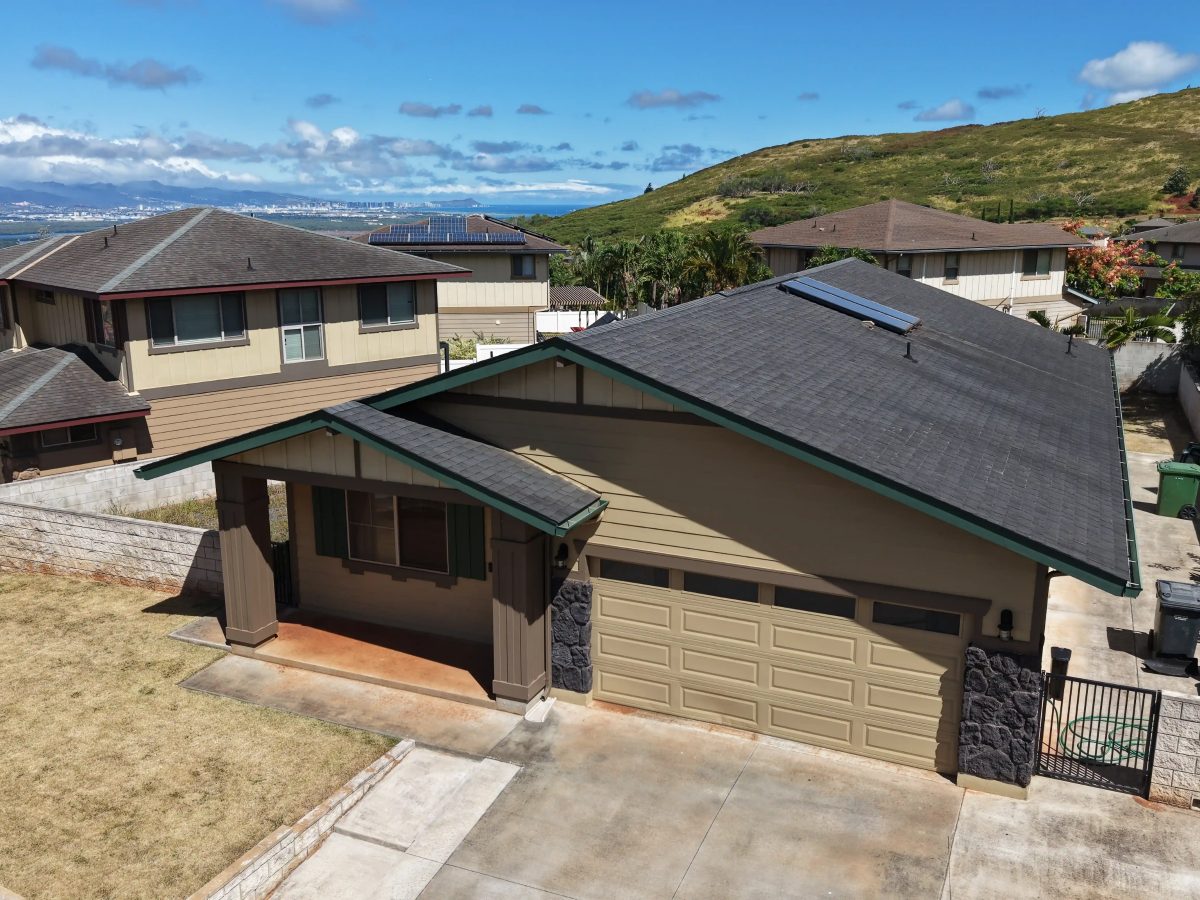 Planned community homes on a hillside in West Oahu