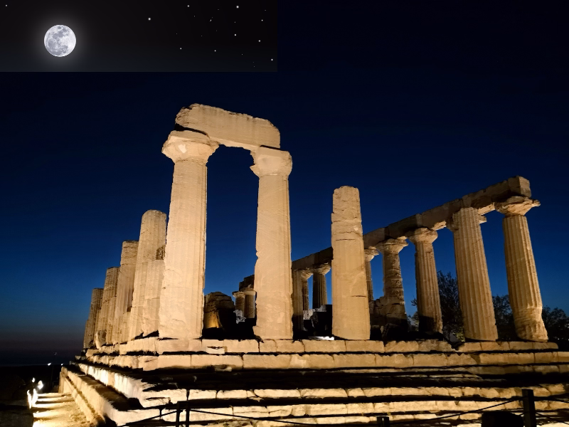 Paestum by Moonlight