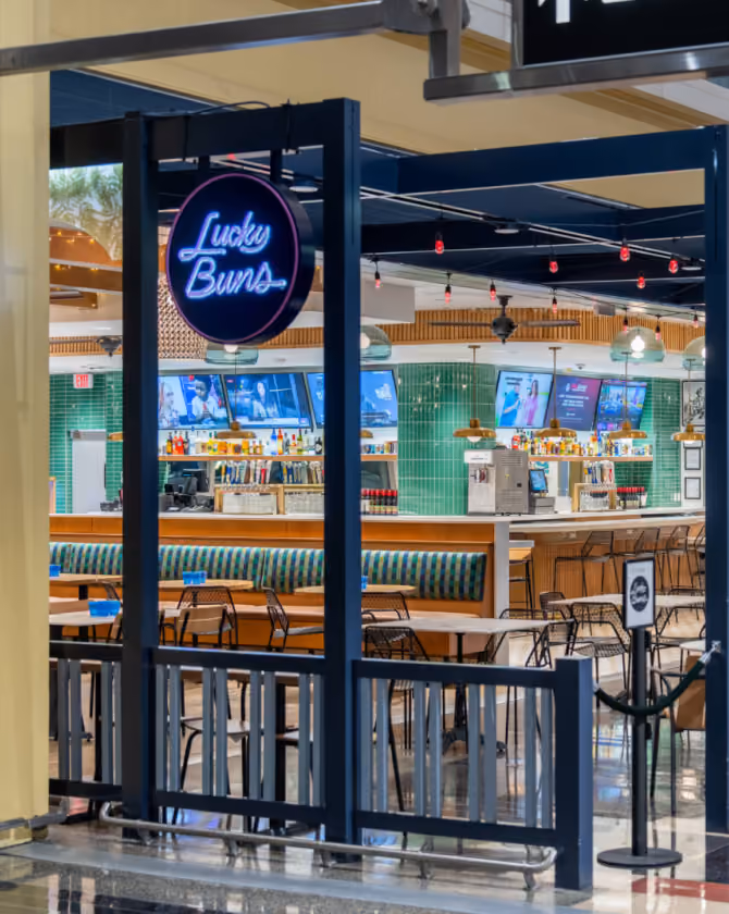 Lucky Buns DCA dining room