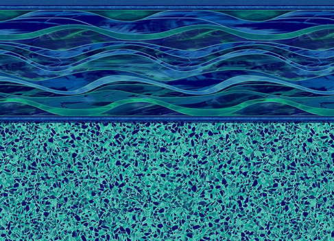 Island Wave / Terrazzo Caribbean Latham vinyl pool liner installed by High Tide Pools & Spas, Cincinnati OH