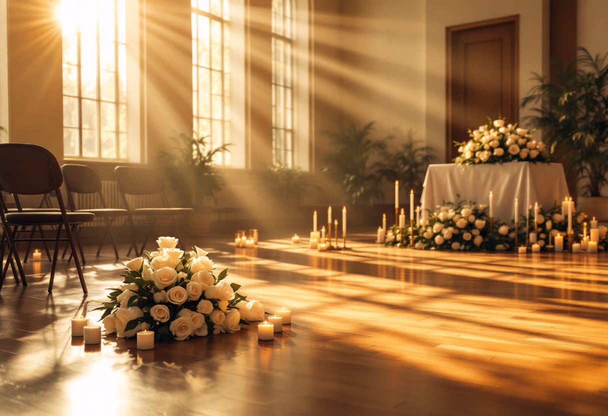 image of memorial service scene
