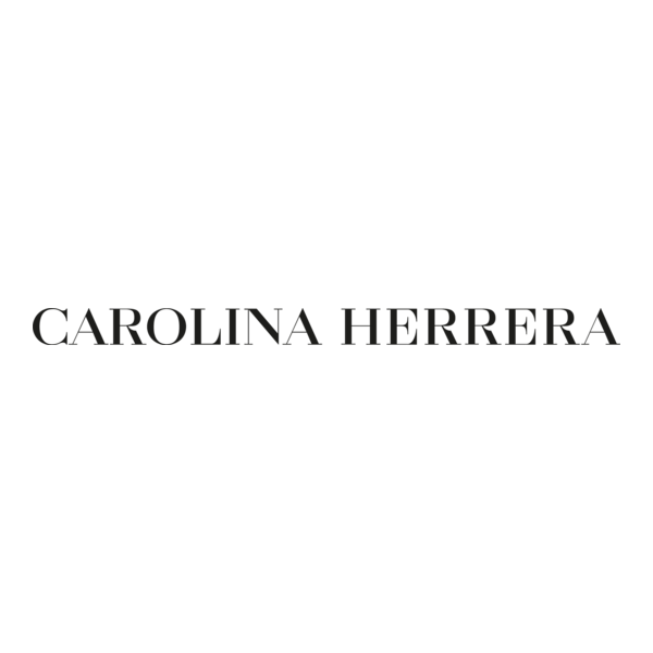 Carolina Herrera logo in elegant black and white typography