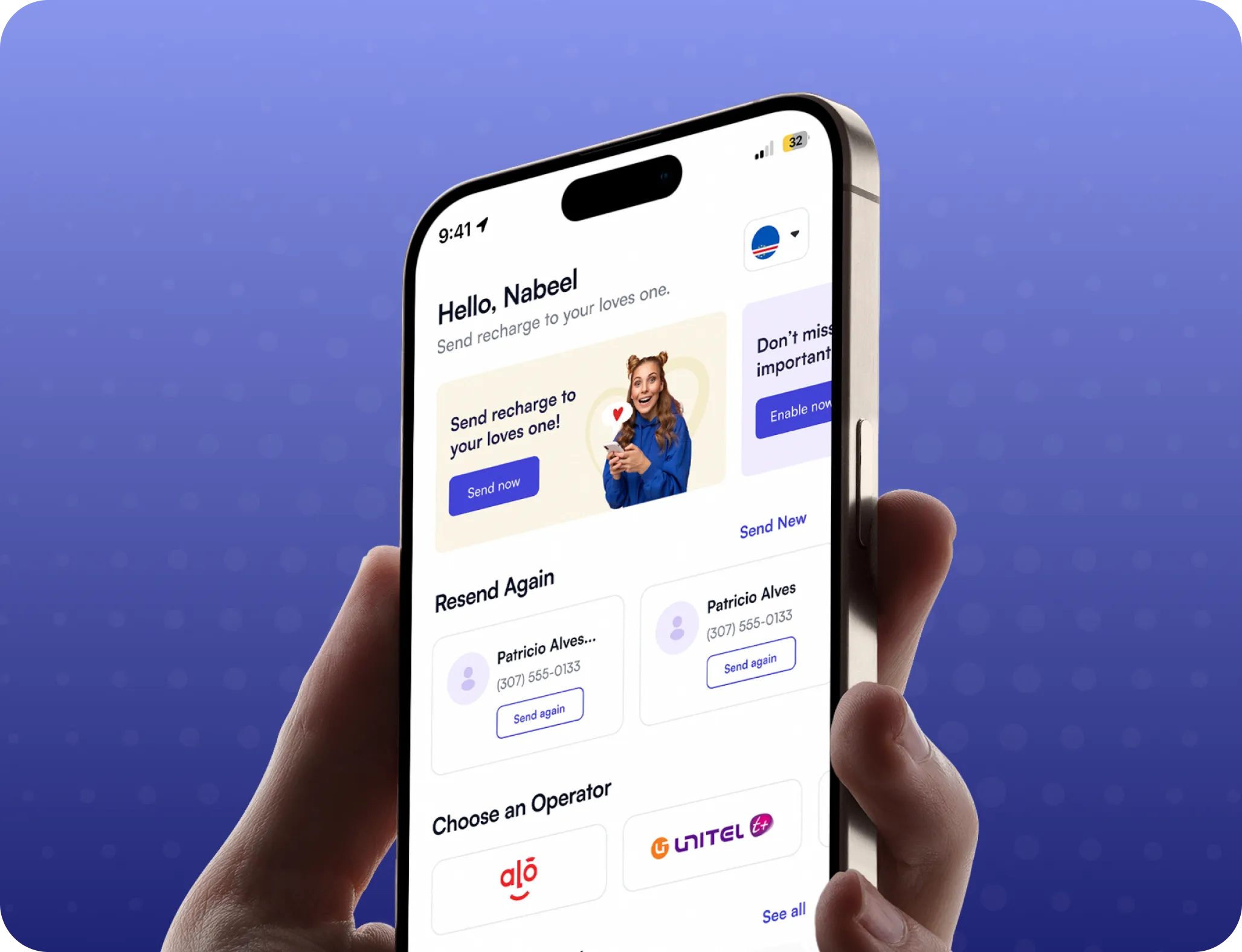Hand holding a smartphone displaying a money transfer app interface with options for Google Pay and Apple Pay.