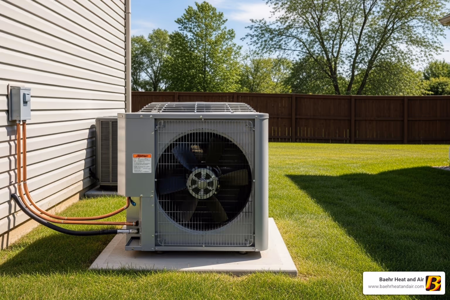 outdoor condenser unit with clear space around it - AC not cooling