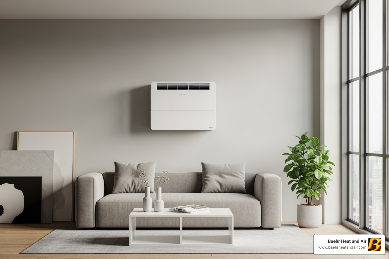 A ductless mini-split unit mounted on a wall in a modern home - hvac grass valley