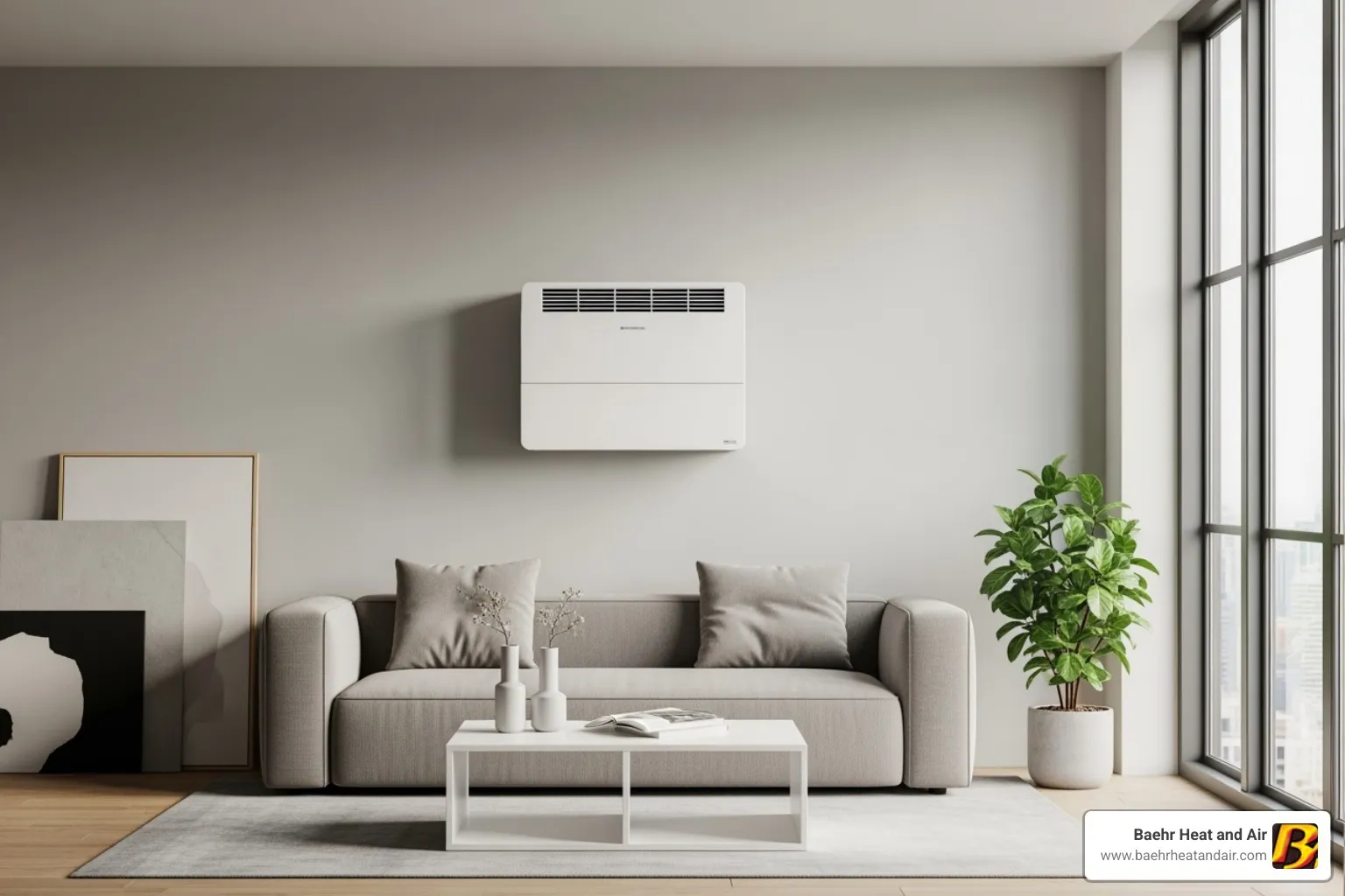 A ductless mini-split unit mounted on a wall in a modern home - hvac grass valley