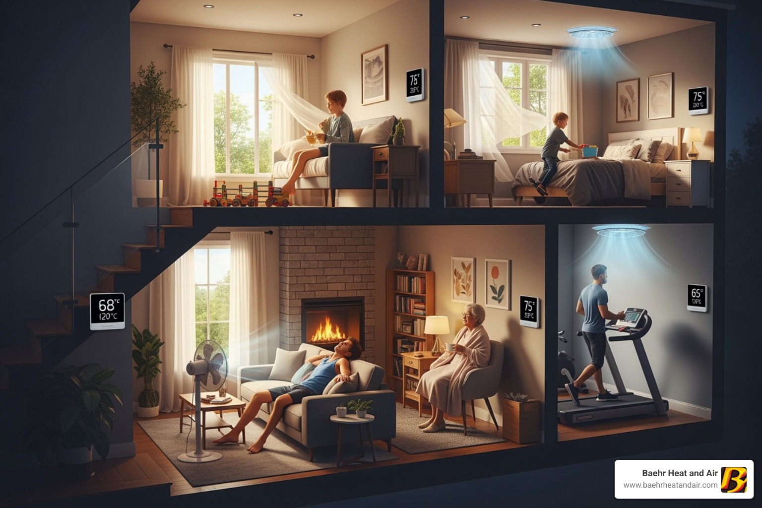 family enjoying different temperatures - Mini split installation Auburn