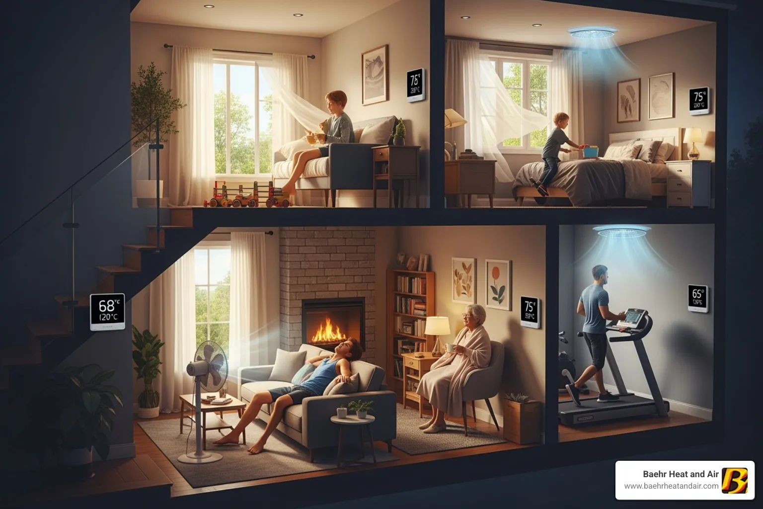 family enjoying different temperatures - Mini split installation Auburn