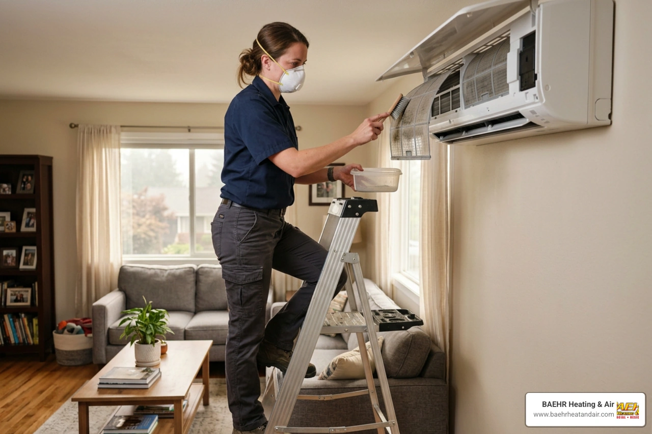 How to Clean Mini Split Filters Often During Wildfire Smoke Season in Nevada County