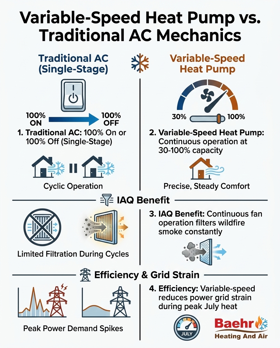 Variable-Speed Heat Pump vs. Traditional AC Mechanics