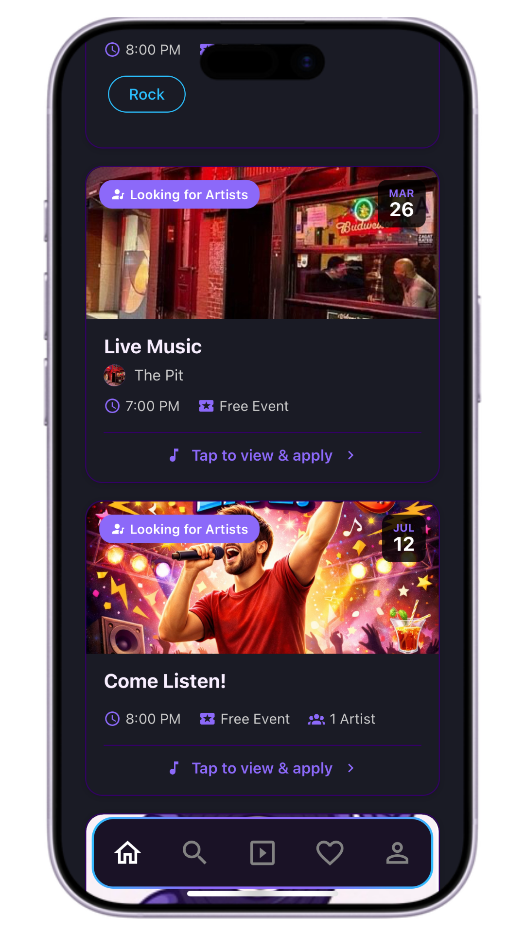 Discomo artist application feature