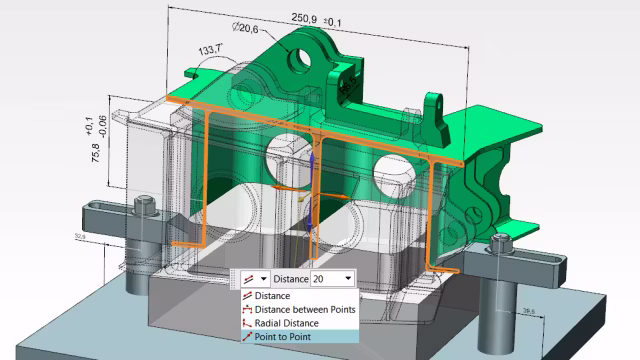 NX CAM image of discrete part