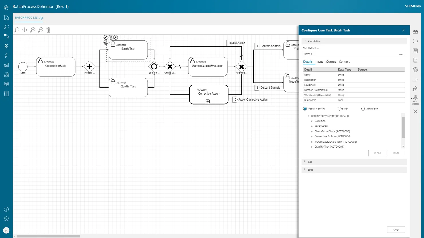 Siemens Opcenter Execution Pharma (SIMATIC IT eBR)