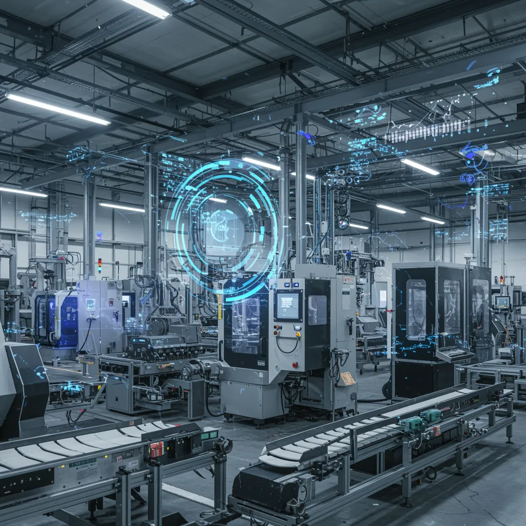 Factory floor with machines