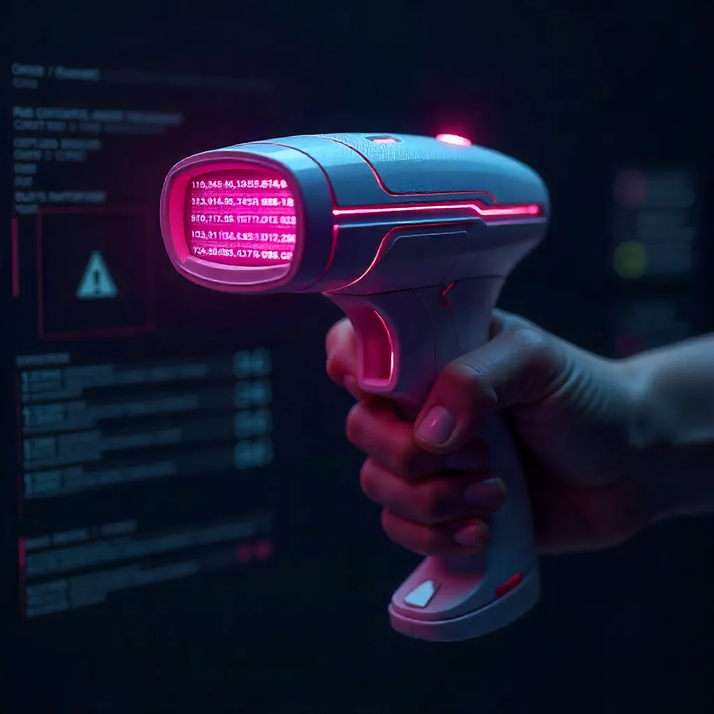 Scanner capturing material identification data