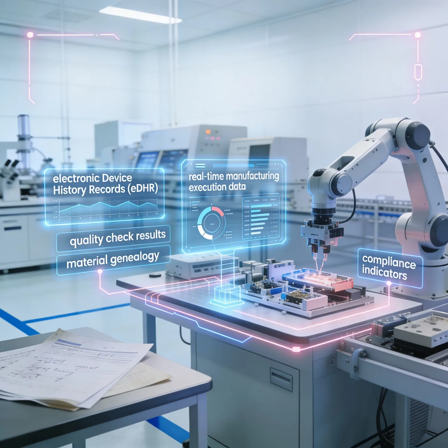 Device history records tracked electronically