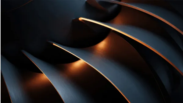 Macro view of an airplane turbine