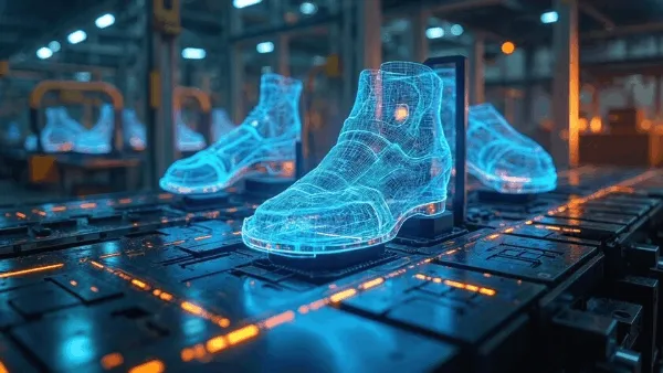 Simulation tool digitally designing a real-world replica of shoes