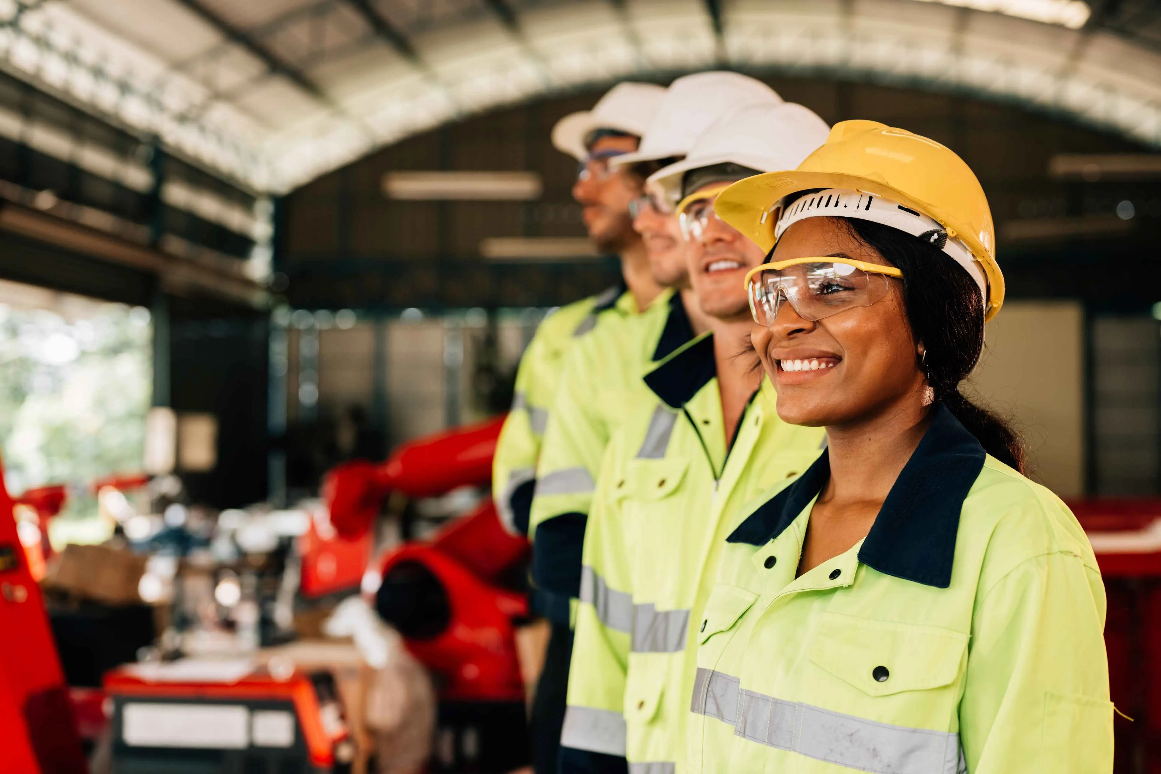 Technician team servicing critical industrial assets