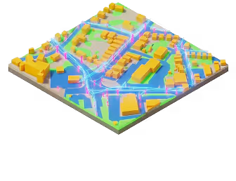 isometric image of map