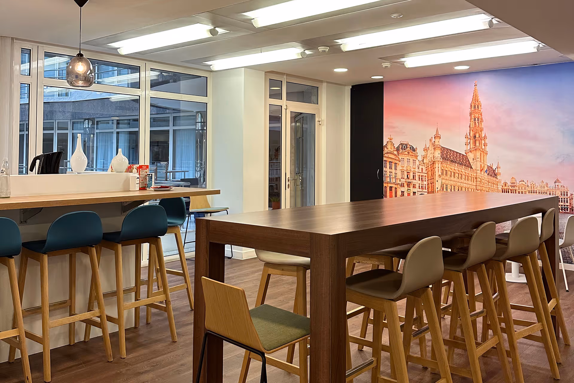 Lunchruimte in het CERAN-centrum in Brussel