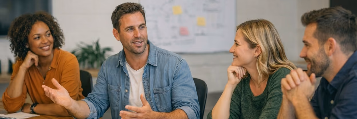 une équipe internationale en formation interculturelle