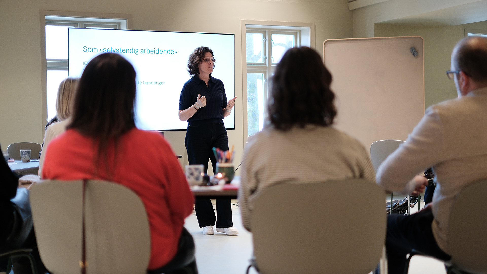 DIGI Rogaland digital leadership workshop participants in collaboration session