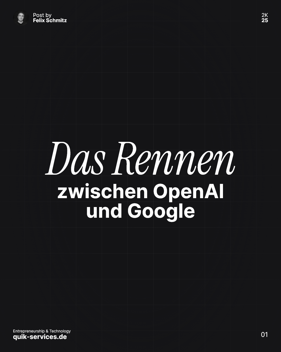 Person sitzt vor Laptop mit leuchtenden KI-Logos von OpenAI und Google im Hintergrund