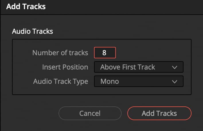 Add tracks