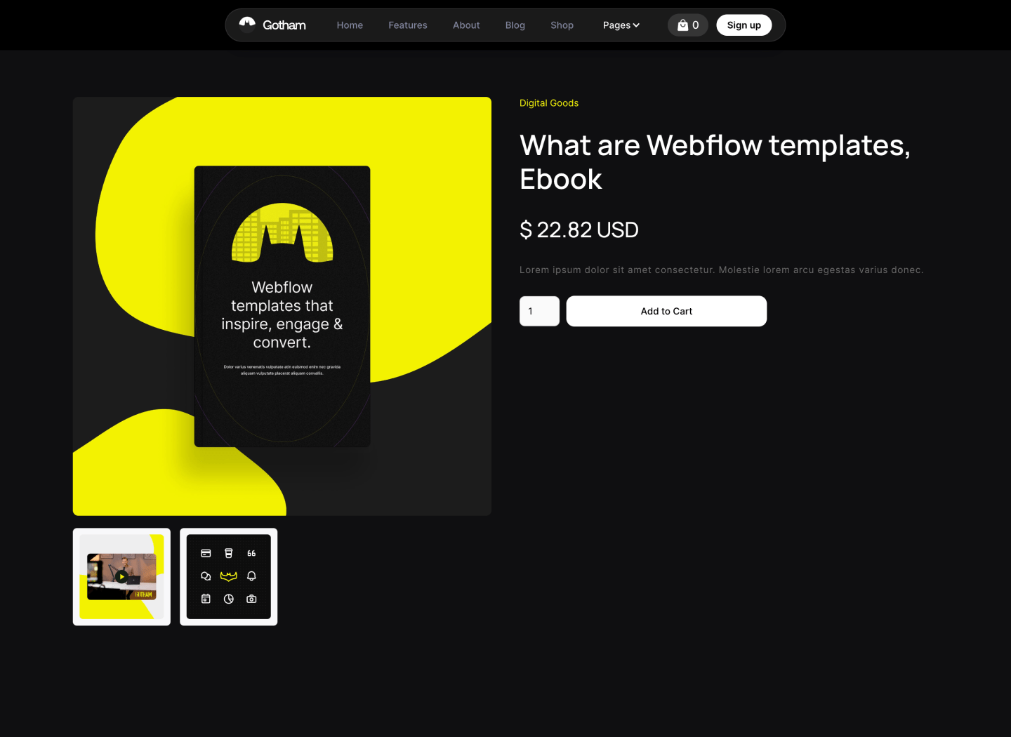 App Webflow Template - Gotham - Created by Wedoflow.com and Azwedo.com
