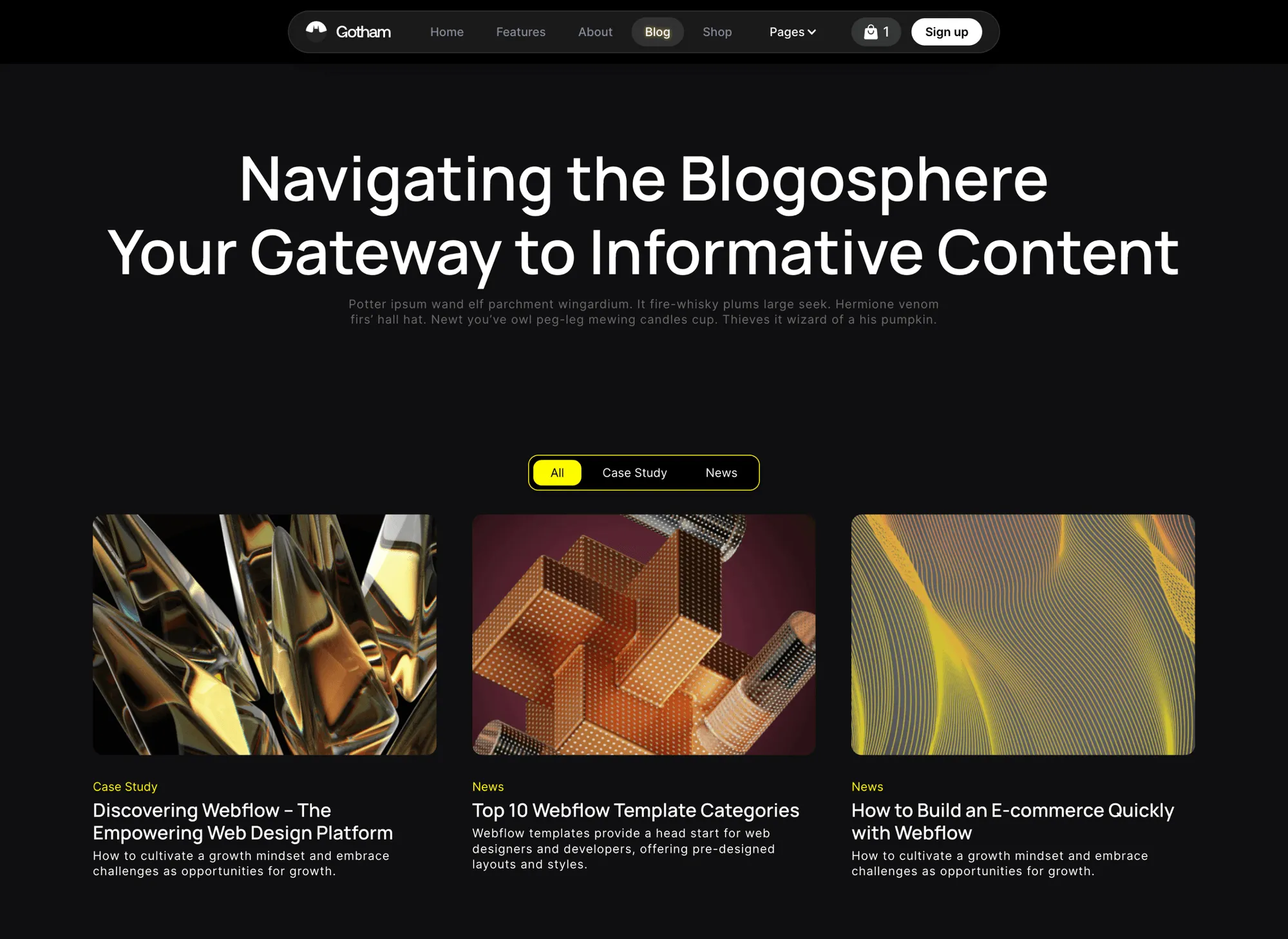 App Webflow Template - Gotham - Created by Wedoflow.com and Azwedo.com