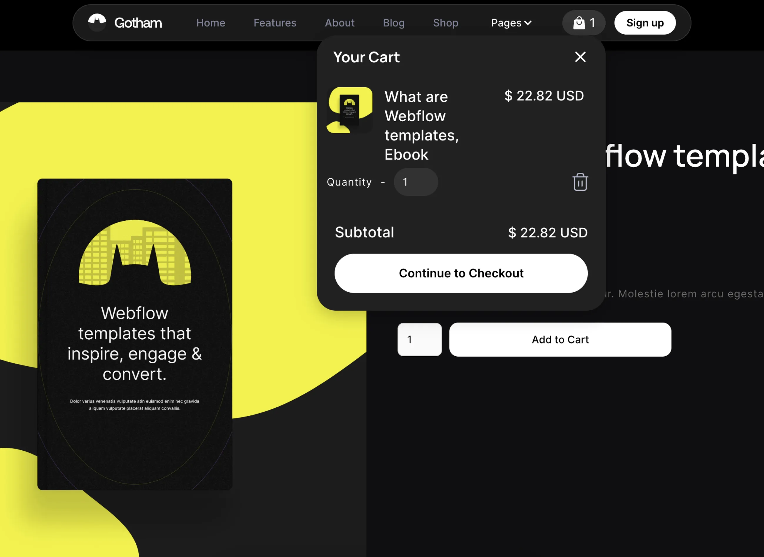 App Webflow Template - Gotham - Created by Wedoflow.com and Azwedo.com