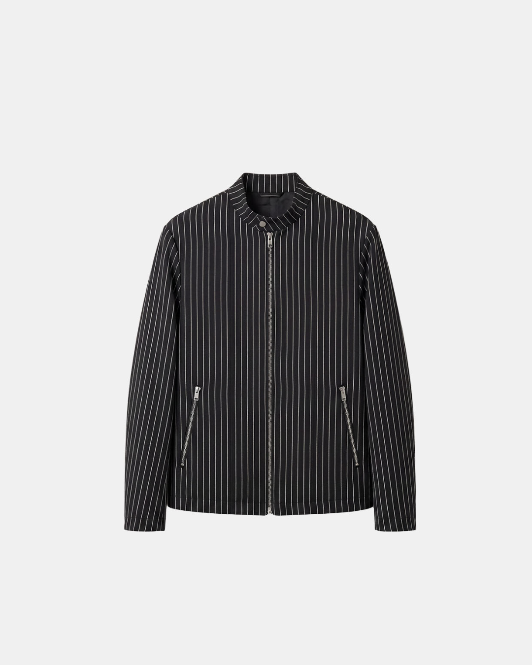Pinstripe Bomber Jacket